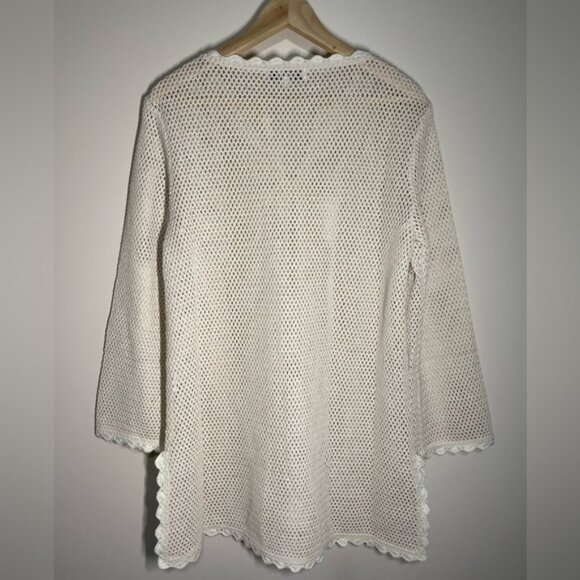 NEW Sea New York Sally Crochet Mini Dress Cover Up Beige Tan | XS - Picture 7 of 10